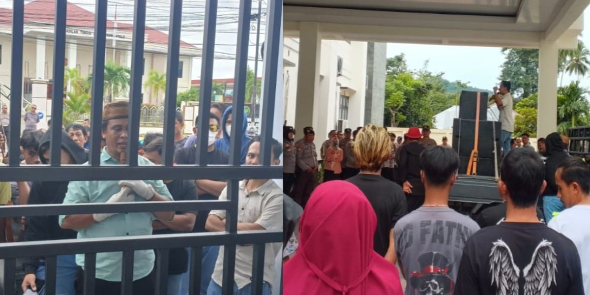 Aksi Demo Kejati Gorontalo Didesak Usut Tuntas Kasus yang Diduga Melibatkan Keluarga Bupati Bone Bolango