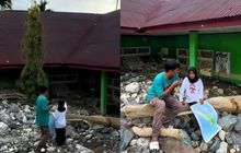 Sambil Menahan Tangis, Bocah Asal Agam Sumbar Ini Sampaikan Harapan Bisa Sekolah Lagi pada Menteri Pendidikan