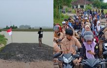 Cerita Warga Lampung Timur Nyebrang Sungai Pakai Perahu Gegara Proyek Jembatan Mangkrak hingga Akhirnya Direspon Bupati