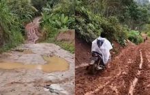 Ban Motor Sampai Harus Dipasang Rantai, Viral Rombongan Guru Keluhkan Kondisi Jalan Berlumpur di Lampung Barat