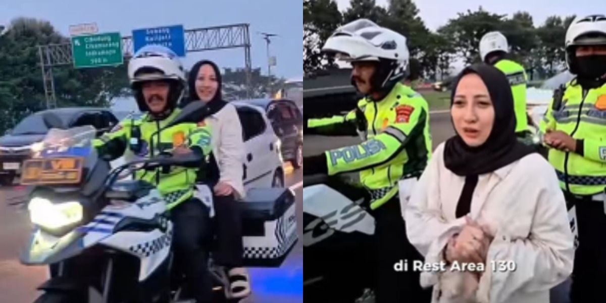 Viral Pemudik Indramayu Ketinggalan Mobil Keluarganya di Rest Area Tol Cipali hingga Diantar Polisi Pakai Moge