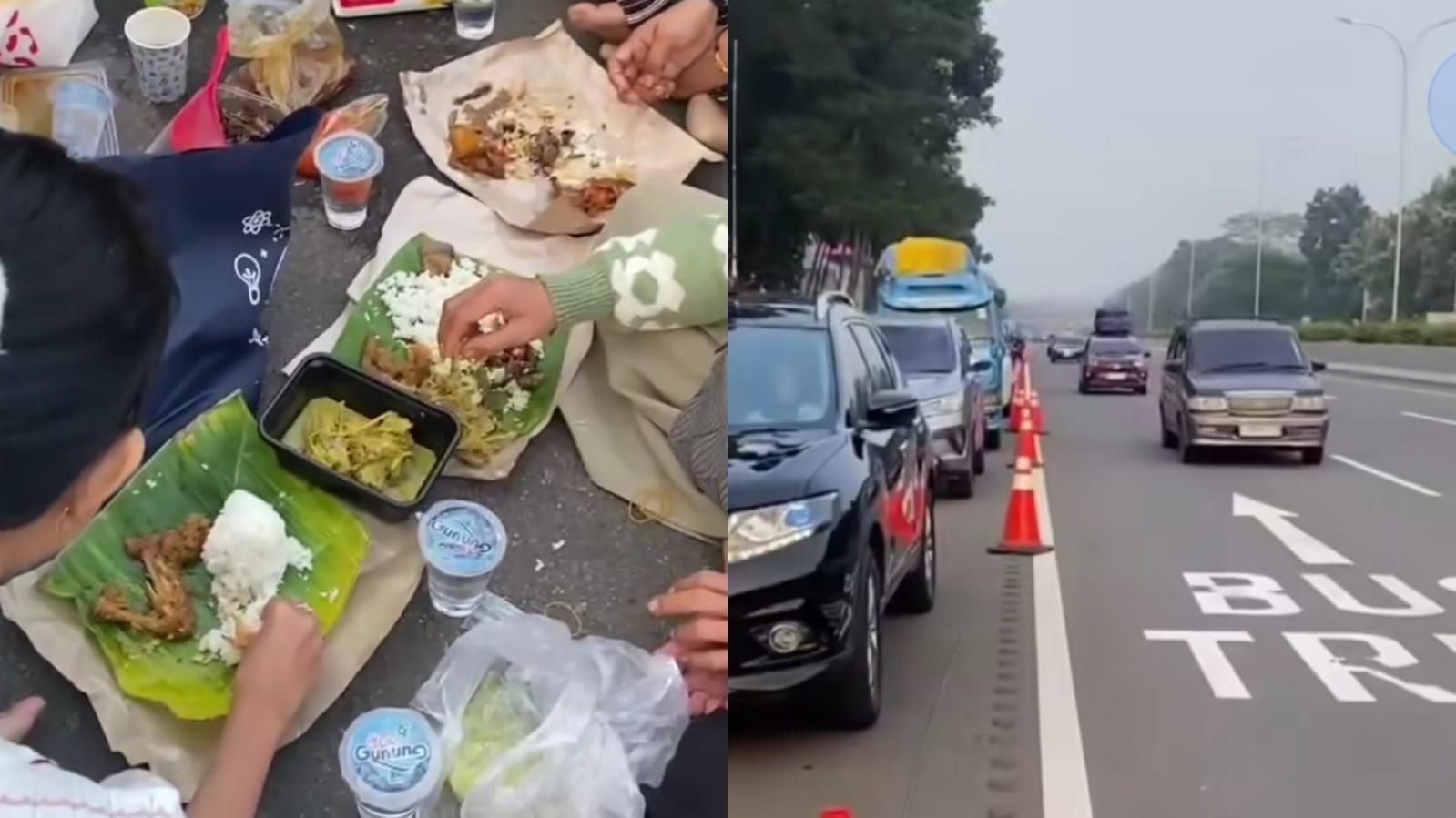 Viral Pemudik Pakai Bahu Jalan Tol Cipali untuk Makan Bersama, Kena Tegur Petugas Satlantas: Takut Ada Bus Oleng, Ini Bahaya