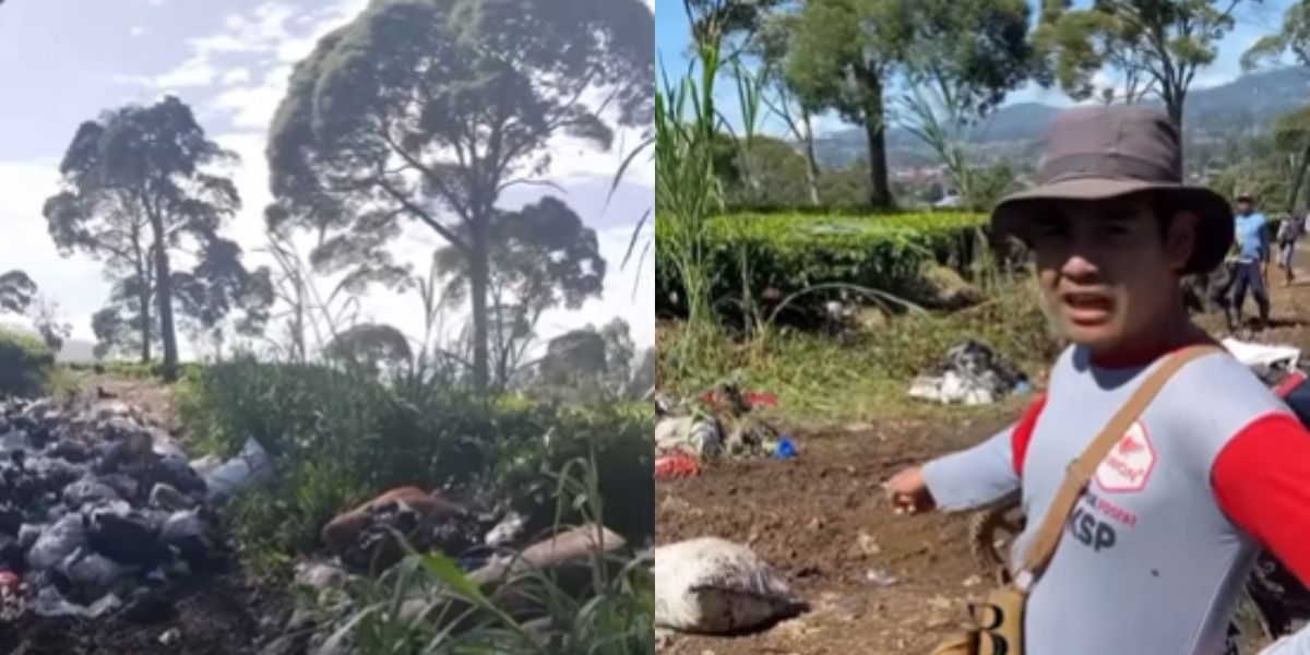 Viral Warga Pangalengan Bandung Geram Akses Jalannya Tertutup Tumpukan Sampah, Berserakan di Tengah Jalan