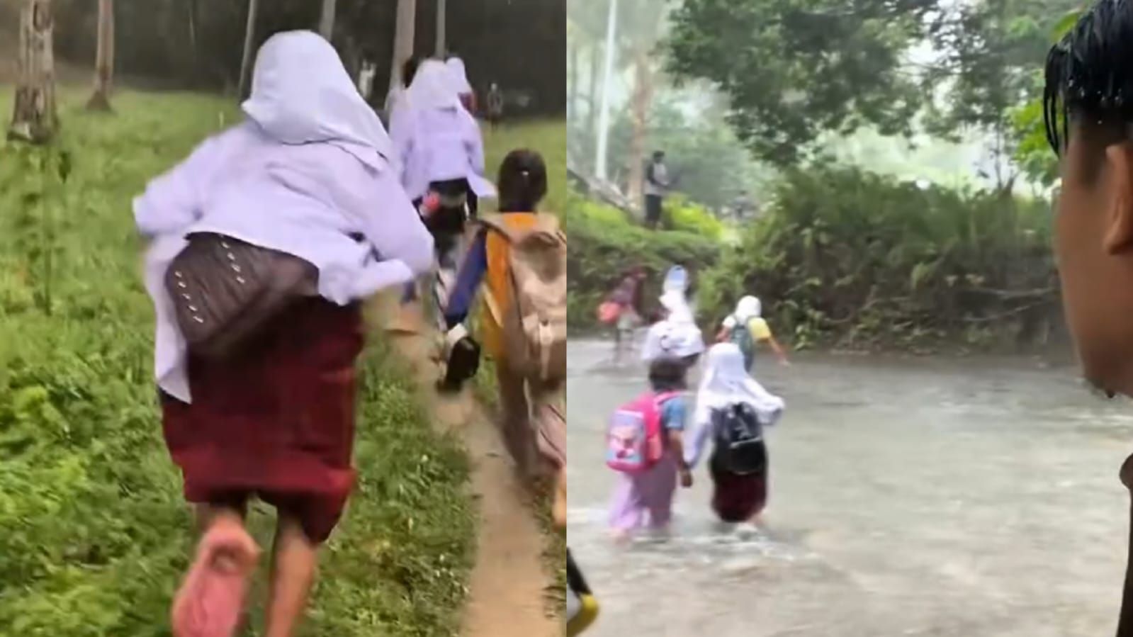 Debit Air Meningkat saat Hujan, Guru SD di Sulteng Ini Bagikan Momen Siswa Cepat-cepat Seberangi Sungai Sebelum Meluap saat Pulang Sekolah
