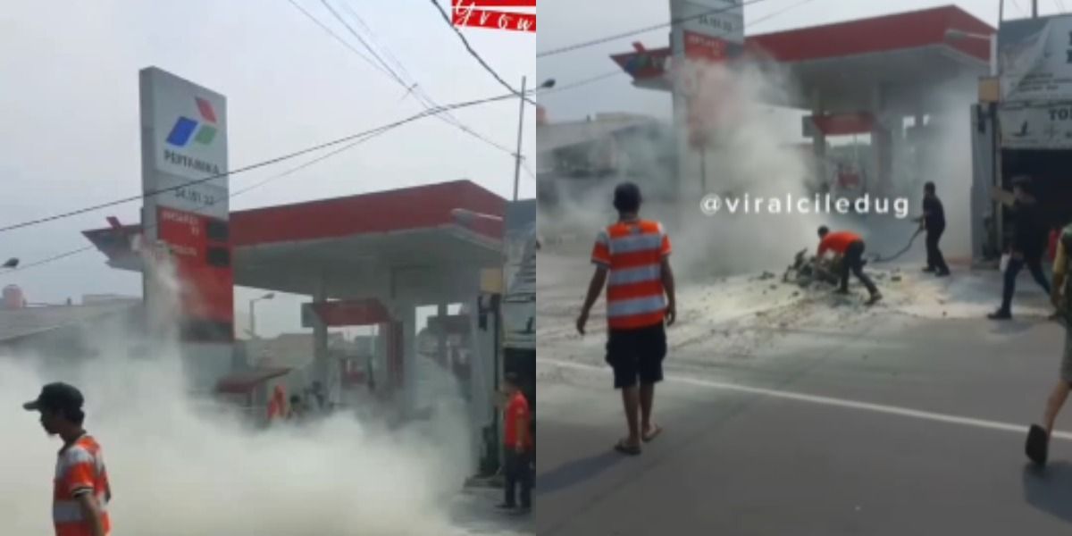 Viral Insiden Kebakaran Motor di SPBU Ciledug: Pemilik Diduga Kabur Tinggalkan