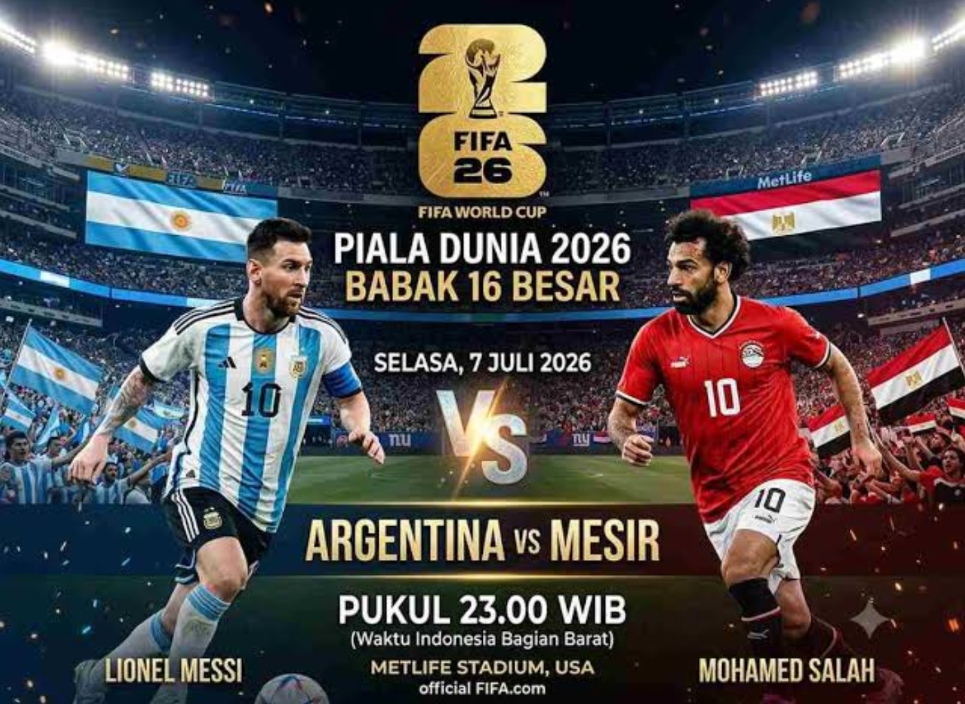 LIVE REPORT Argentina vs Mesir Piala Dunia 2026